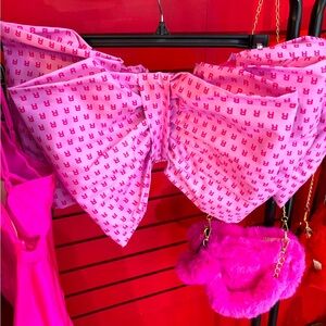 Pink Bow Crop Top